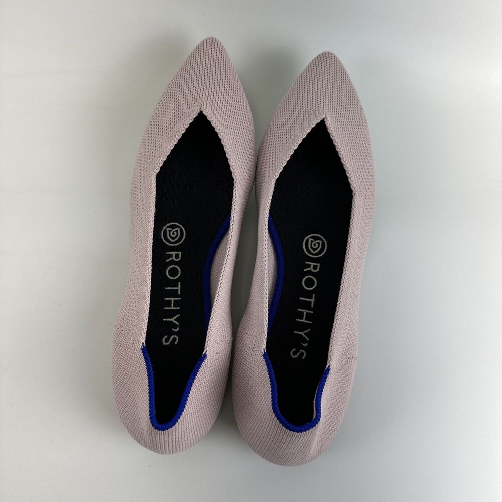 Rothys The Point Flat Petal Pink Slip On Fabric Comfort Lightweight Womens 7 - Picture 6 of 11